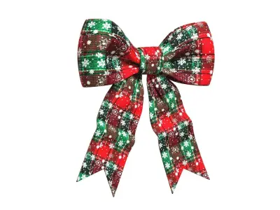 Christmas Bow Ribbon 29 Low-poly 3D model