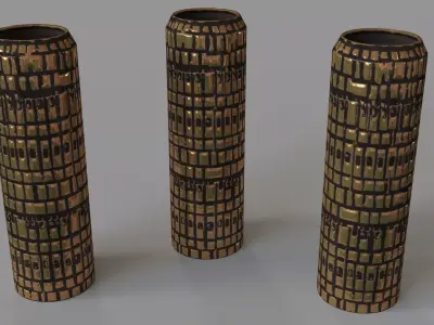 Tai Tall Bronze Vase 3D model