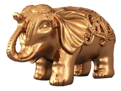 Elephant figurine 3D model