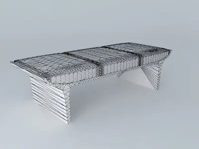Bench foot board 3D model