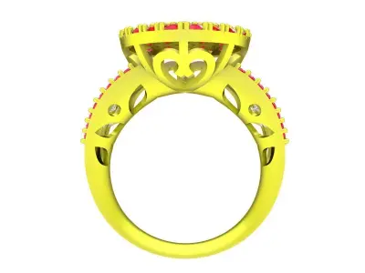 Luxury Diamond Women Ring 3D Model A5724 3D print model