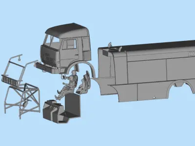 Kamaz master 4911 racing truck  And another scale 3D model 3D print model