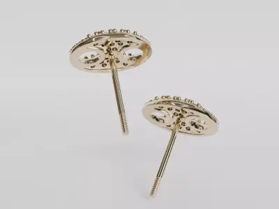 Diamond earring 3D print model