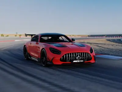 Rigged Mercedes Benz AMG GT Black Series 3D model