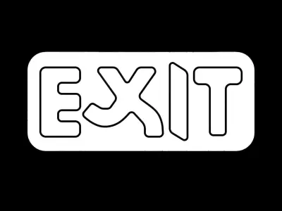 Running Exit Neon Sign 3D model