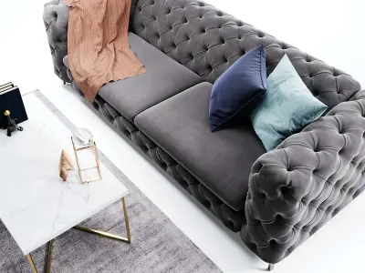 Kogut Chesterfield Sofa 3D model