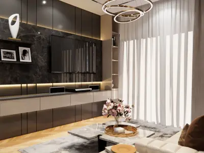 Luxury and modern apartment 3D model