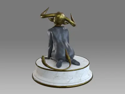 Zodiac Sign Female Taurus Low-poly 3D model