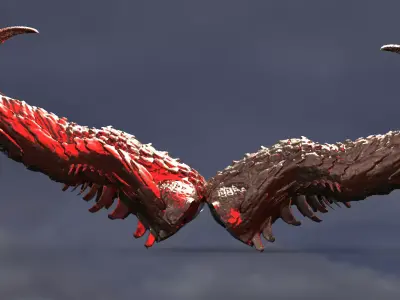 Dragon Lizard Horns 3D model