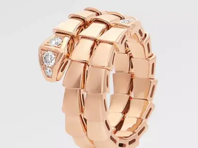 Serpenti Viper Ring head and tail 3D print model