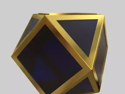 Glass Table 07 Low-poly 3D model