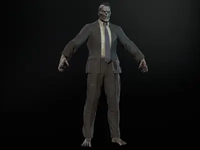 UrbanZombie5 for pack Low-poly 3D model