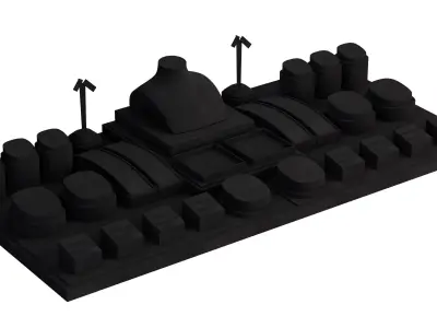 Monicadisplaystudio Jewelry Stand Vol 10 with 5 color 3D model