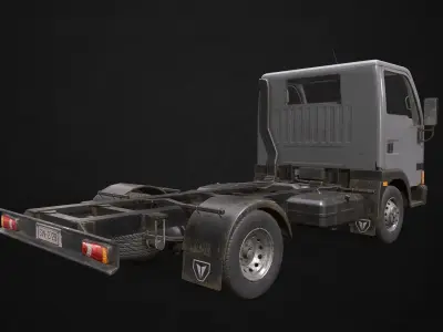 Light Truck Chassis Low-poly 3D model