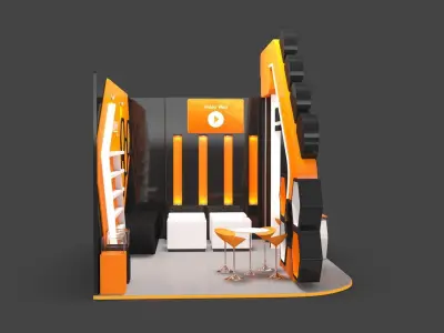 Exhibition Stand 5 Low-poly 3D model