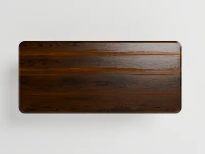 Modern Wood and plastic desk 3D model 3D model