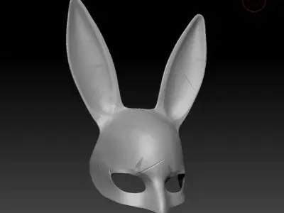 Detailed Bunny Mask  3D print model