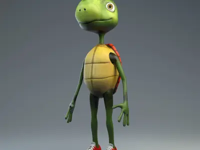 Turtle cartoon 3D model