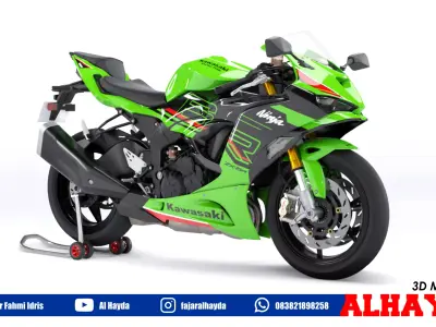 Kawasaki Ninja ZX-6R 2024 Low-poly 3D model