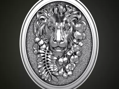 Lion pendant 3D print model