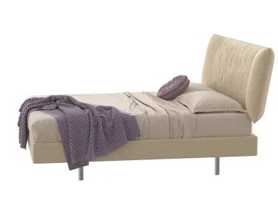 CACCARO Parentesi Bed and bedding 3D model