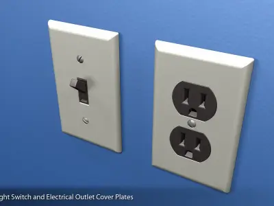 Matching Light Switch and Electrical Outlet Cover Plates 3D print model
