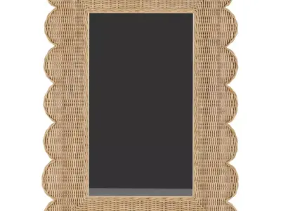 Brooke Natural Wall Mirror 3D model