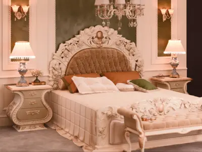 classical Bed 3Ds max  Model  3D model