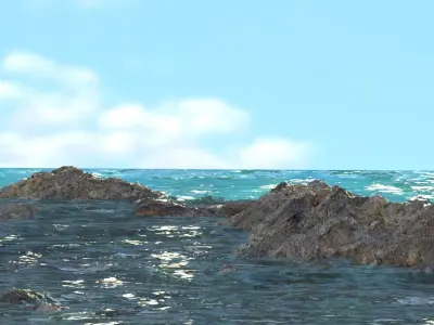 Ionian - nice free sea water shader Free 3D model