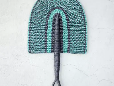 African Handwoven Fan 5 3D model