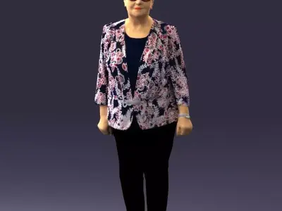 000393 Mature Woman in Floral Jacket 3dp 3D print model
