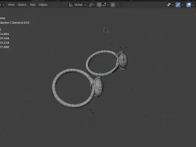Luxury Diamond Ring 3D Model 3D model