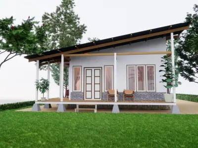 House on stilts 3D model
