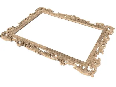 Frame-023 antique ornate frame 3D model