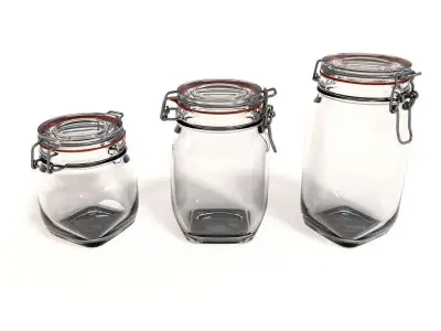 Glass Jar Pack 3D model
