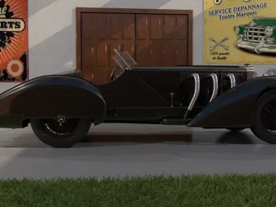 Mercedes-Benz 710 SSK trossi 1930 3D model