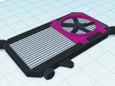 RC Car Drift 1 10  Intercooler V2 3D print model
