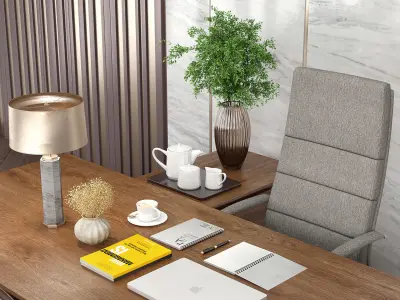 Workplace manager desk 01 - Boss desk 3D model