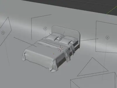 Modern Bed 3D model
