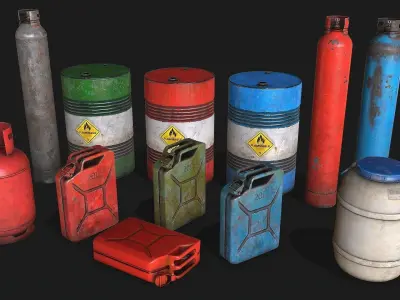 Explosive Storage Low-poly 3D model