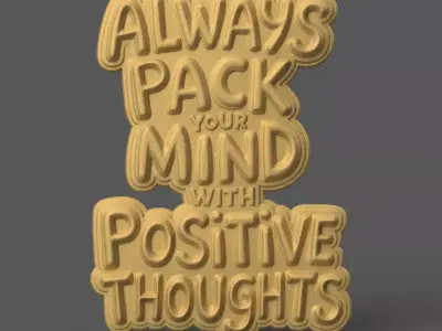 Positive Thoughts 3D STL File for Desk Decor 3D print model