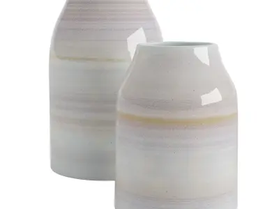 Stripy vases 3D model