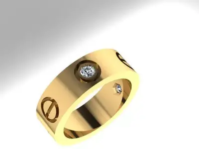 Love ring 55 3D print model