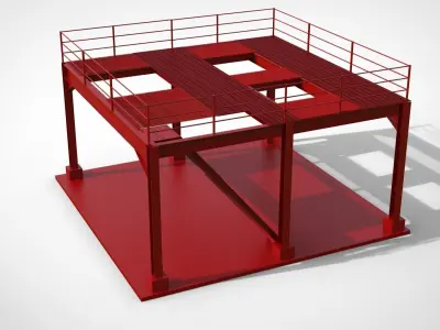 Metal platform 3D model