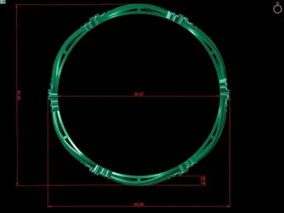 Diamond Jewelry Bangle Bracelet 3D print model buy