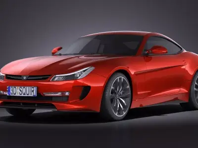 Generic Average Sport Coupe 2015  VRAY 3D model