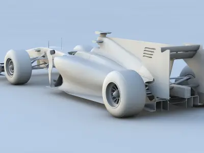 Ferrari F10 Formula 1 2010 No texture 3D model