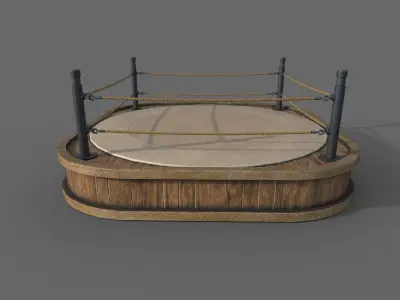 Boxing Ring Low-poly 3D model