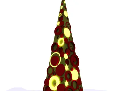Light Rings Christmas Tree 3D model