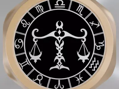 Spring zodiak symbol ring 3D model for 3D printing 3D print model